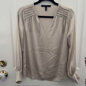 WHBM Elegant Beige Blouse XS